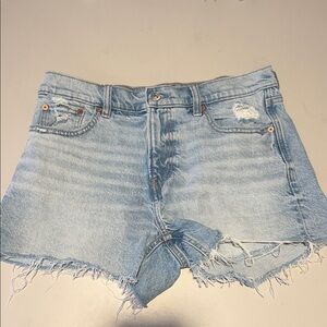 American Eagle Outfitters Light Blue Distressed Denim Cutoff Shorts